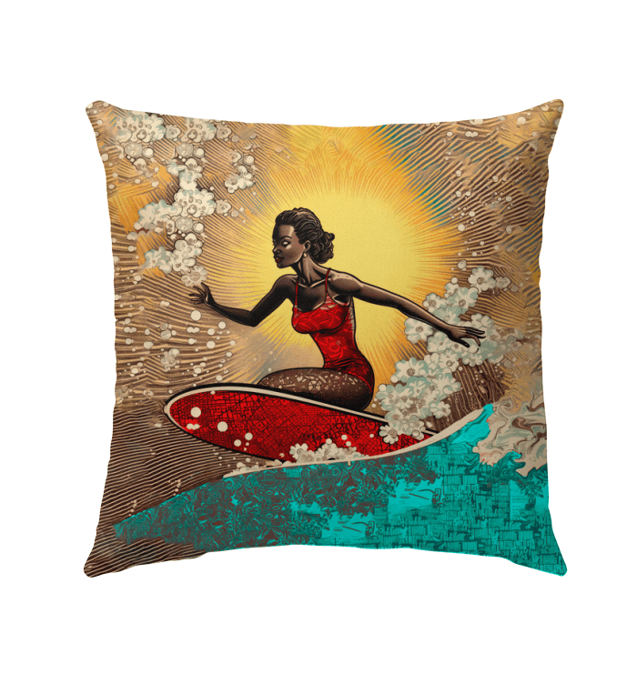 Wave's Embrace Outdoor Pillow - Beyond T-shirts