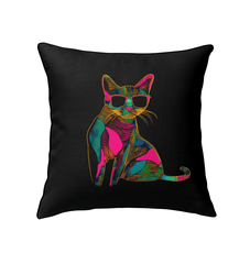 Elegant Cat Silhouette Indoor Pillow - Beyond T-shirts