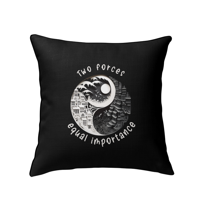 Stylish Ying Yang pillow celebrating Summer Solstice.