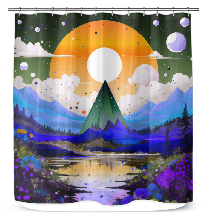 Serene Seashore Sunrise Beach Shower Curtain