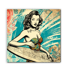 Surfing 1 44 Wrapped Canvas - Beyond T-shirts