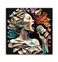 Singing Melodies Wrapped Canvas