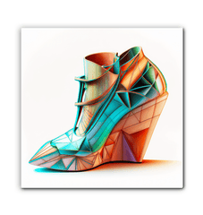 Artful Evolution - Futuristic Shoe Wrapped Canvas - Beyond T-shirts