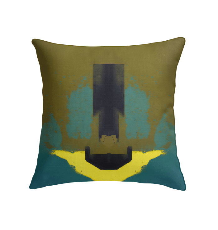 Close-up of SurArt 88 Indoor Pillow, emphasizing the vibrant colors and detailed pattern, ideal for adding artistic elegance and coziness.