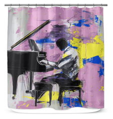 Tranquil Abstract Shower Curtain