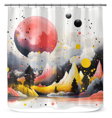 Captivating Coastal Cliffs Beach Curtain