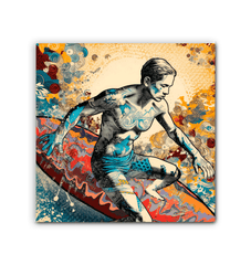 Surfing Elements Canvas Art - Beyond T-shirts