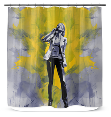 Dark and Light Contrast Shower Curtain