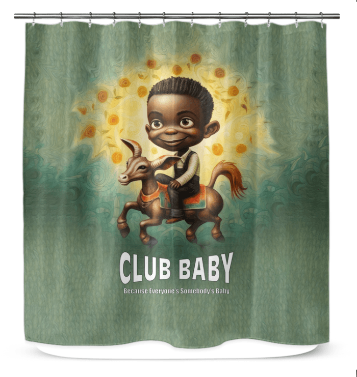 CB6 04 elegant shower curtain in a modern bathroom setting.