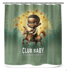 CB6 04 elegant shower curtain in a modern bathroom setting.
