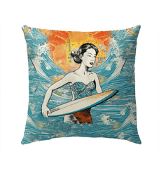 Surfing 1 41 Outdoor Pillow - Beyond T-shirts