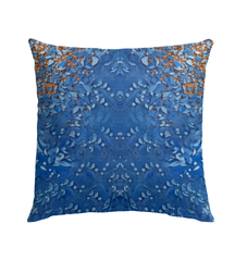 Weather-Resistant Outdoor Pillow with Golden Sunset Motif