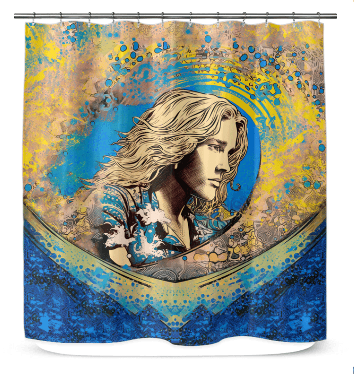 Surfing Oasis Shower Curtain - Beyond T-shirts