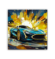 Sunset Boulevard Cruise Wrapped Canvas