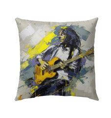 Abstract Waves Tranquility Outdoor Pillow