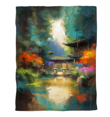 Tranquil Sunset Landscape Duvet Cover