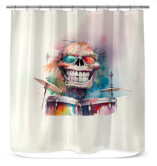 Vocalist's Vibrant Vortex Shower Curtain