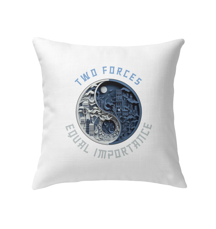 Harmonizing Ying Yang pillow for interior decor.