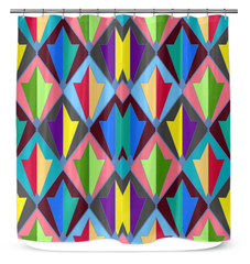 Close-up of Mystic Serenity Shower Curtain's intricate pattern.