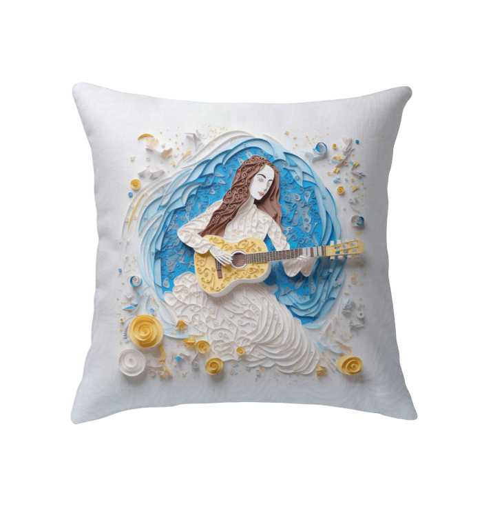 Coastal Breeze Indoor Pillow showcasing serene ocean-inspired design and colors.