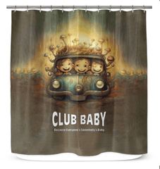 Elegant CB3-116 shower curtain with waterproof design, enhancing bathroom decor.