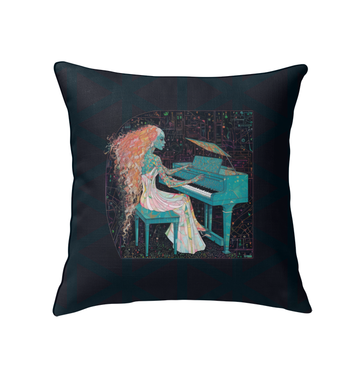 Meadow Dreams decorative indoor pillow in a living room setting