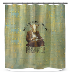 Business Bears Shower Curtain - Bear-themed Bathroom Decor.