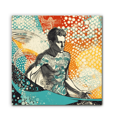 Surfing Royal Wrapped Canvas - Beyond T-shirts