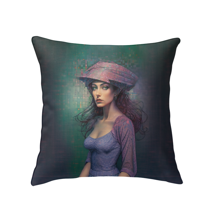 Mystical Mystic Aura Indoor Pillow adding charm to a modern bedroom setting.