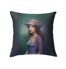 Mystical Mystic Aura Indoor Pillow adding charm to a modern bedroom setting.