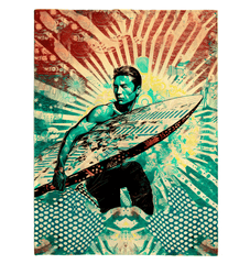 Tropical Tide Sherpa Throw - Beyond T-shirts