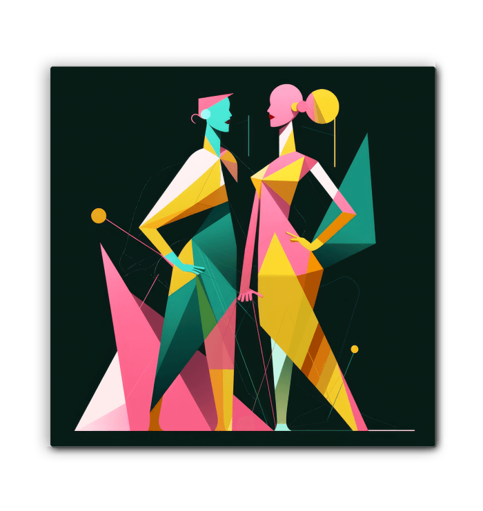 Chic Couture Abstract Expression Canvas - Beyond T-shirts