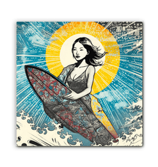 Surfing 1 40 Wrapped Canvas - Beyond T-shirts