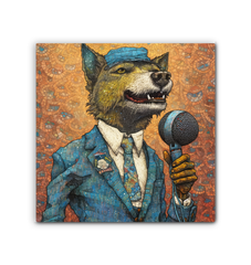 Sly Fox's Nocturnal Serenade Wrapped Canvas