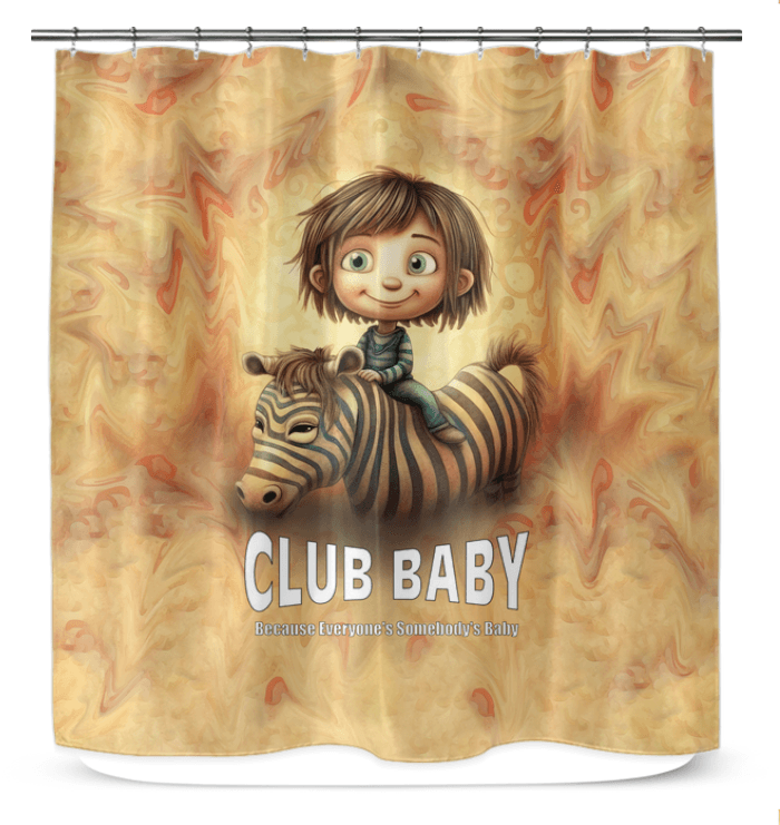 Elegant CB6-19 shower curtain enhancing bathroom aesthetics.