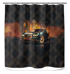 Retro Racer Shower Curtain