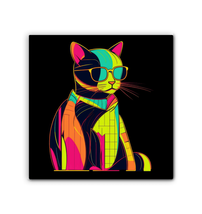 Elegant Feline Canvas Art - Beyond T-shirts
