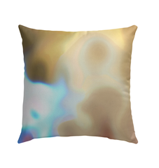 Outdoor pillow featuring Serenades Sunset design on a balcony setting.