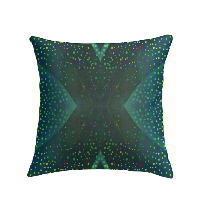 Serene Ethereal Tranquility Indoor Pillow in a stylish living room setting.