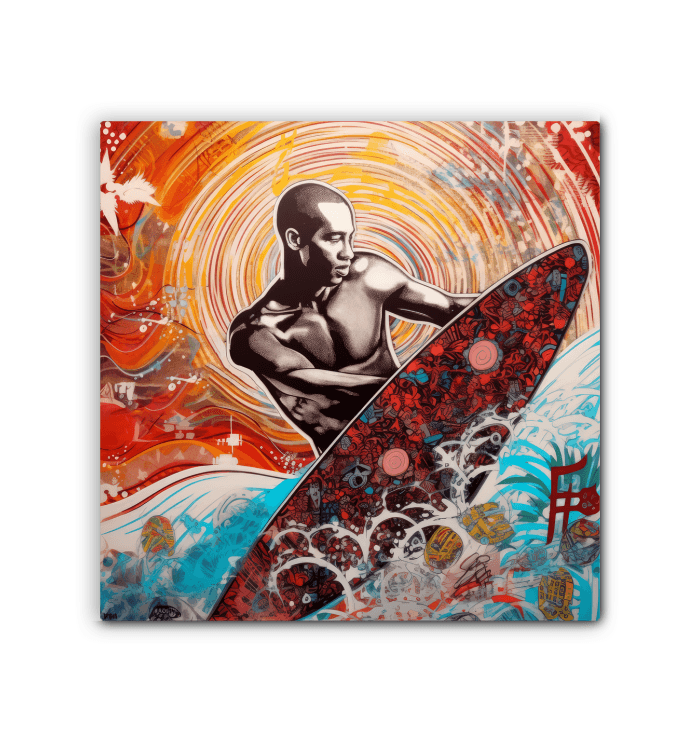 Surfing Serenity Canvas Art - Beyond T-shirts