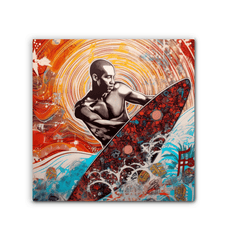 Surfing Serenity Canvas Art - Beyond T-shirts