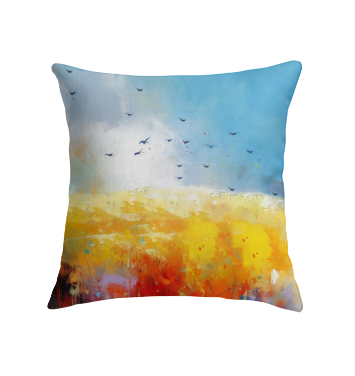 Serene Sunset Landscape Indoor Pillow