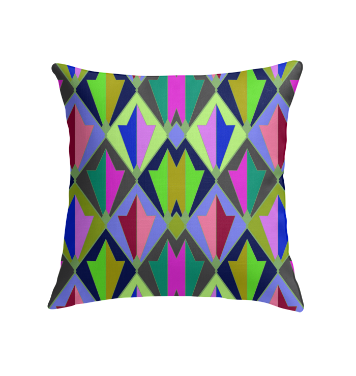 Close-up of Ethereal Garden Pillow's intricate Art Nouveau pattern