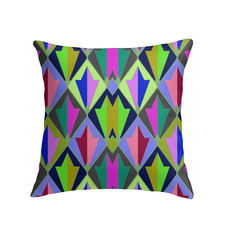 Close-up of Ethereal Garden Pillow's intricate Art Nouveau pattern