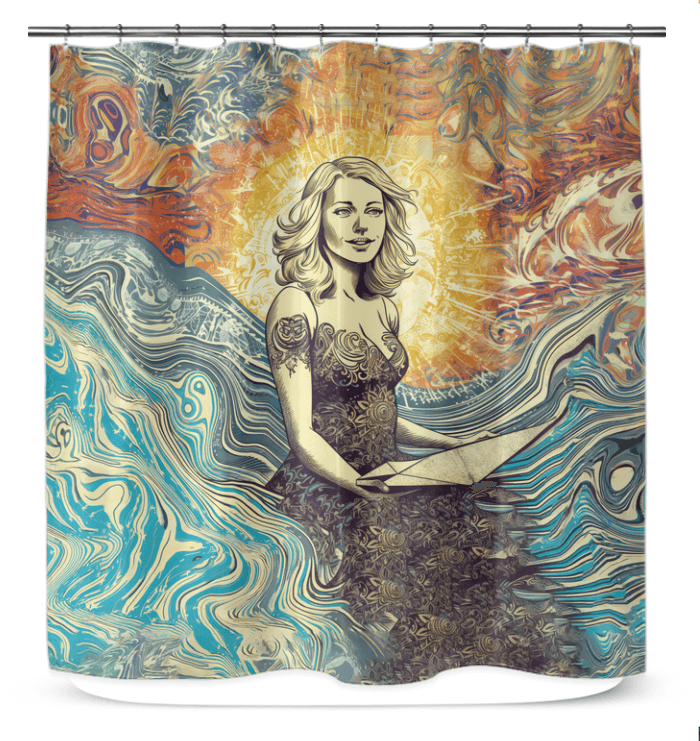 Coastal Escape Shower Curtain - Beyond T-shirts