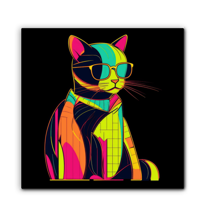 Elegant Feline Canvas Art - Beyond T-shirts