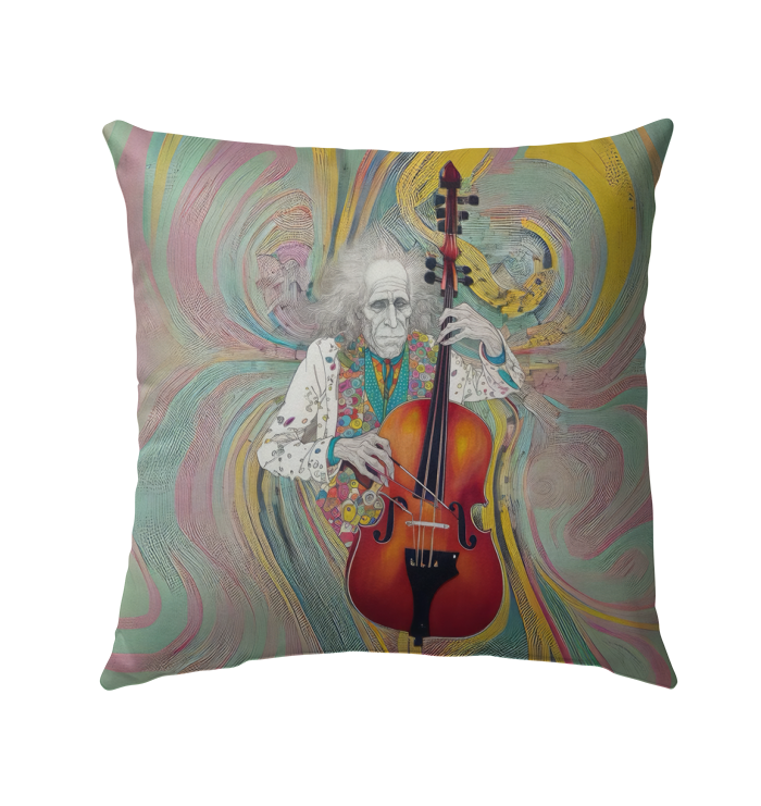 Vibrant Floral Fiesta pillow for outdoor use.