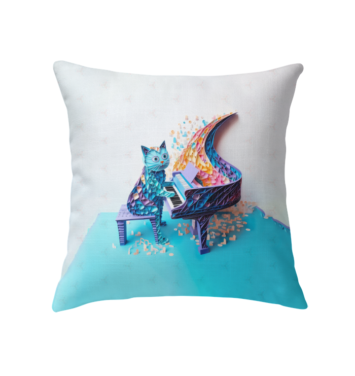 Stylish Kirigami Twilight Butterflies pattern on indoor pillow.