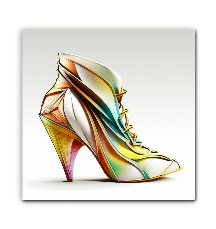 Futuristic Shoe Showcase - Wrapped Canvas Print - Beyond T-shirts