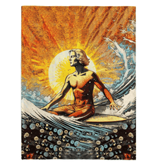 Surfing Serenity Fleece Throw - Beyond T-shirts